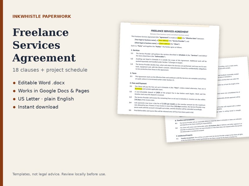 Freelance Services Agreement preview