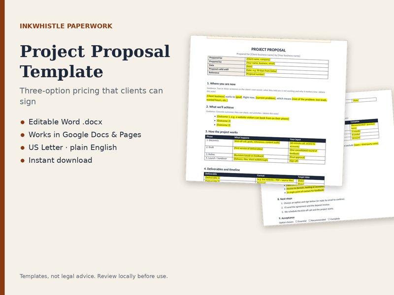 Project Proposal Template preview
